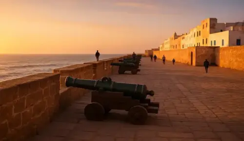 Essaouira ramparts at sunset