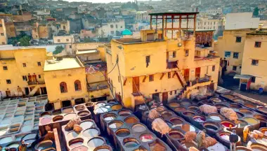 Fes el-Bali medina — tanneries