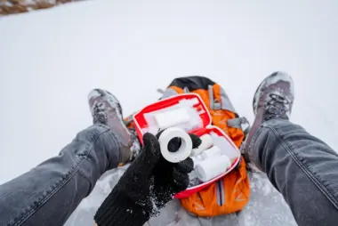 Ski boots and equipment at Oukaimeden resort